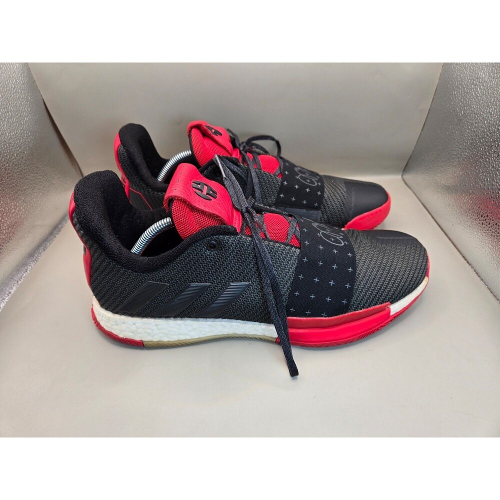adidas Harden Vol. 3 Basketball Shoes Men's 11.5 Black Red Athletic Gym Sneakers